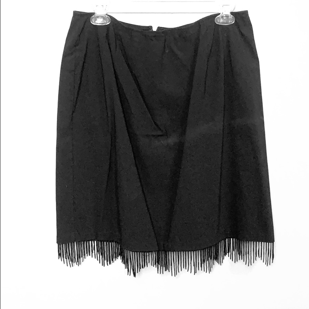 Black skirt with black beading